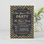 Carte d'invitation pour une soirée du Nouvel An à  (Debout devant)