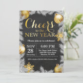 Carte d'invitation pour une soirée du Nouvel An en (Debout devant)