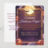 Carte d'invitation pour une soirée enchantée d'Hal (Devant / Derrière)