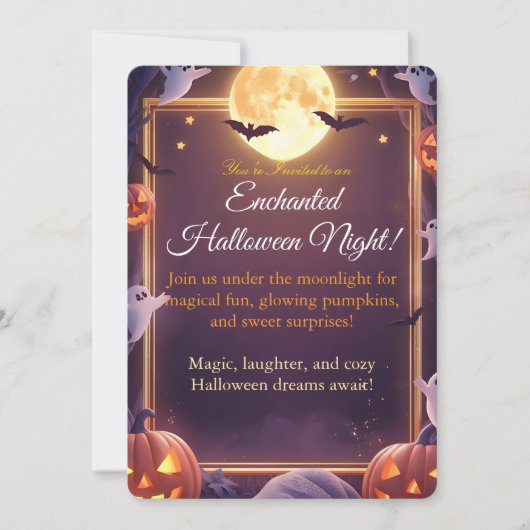 Carte d'invitation pour une soirée enchantée d'Hal (Devant)