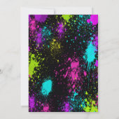 Carte d'invitation pour une soirée Glow Party anné (Dos)