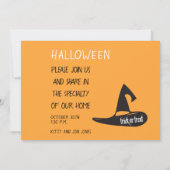 Carte d'invitation pour une soirée Halloween (Dos)