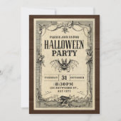 Carte d'invitation pour une soirée Halloween (Devant)