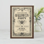 Carte d'invitation pour une soirée Halloween (Debout devant)