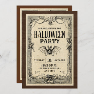 Carte d'invitation pour une soirée Halloween