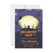 Carte d'invitation pour une soirée Halloween effra