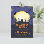 Carte d'invitation pour une soirée Halloween effra (Debout devant)