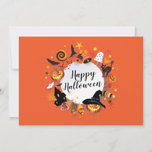 Carte d'invitation pour une soirée Halloween modèl (Devant)