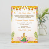 Carte d'invitation pour Varalakshmi Vratham | Inde (Debout devant)