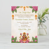 Carte d'invitation pour Varalakshmi Vratham, Invit (Debout devant)