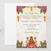 Carte d'invitation pour Varalakshmi Vratham, Invit (Devant / Derrière)