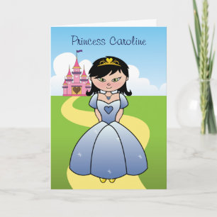 Carte d'invitation Princess in blue Party