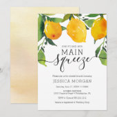 Carte d'invitation principale Squeeze Lemon Bridal (Devant / Derrière)