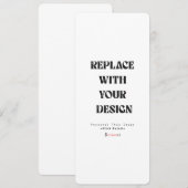 Carte d'invitation professionnelle 4" x 9,25" (Devant / Derrière)