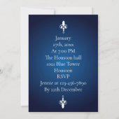 Carte d'invitation Quinceañera (navy) (Dos)
