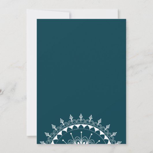 Carte d'invitation Rangoli (Dos)