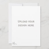 Carte d'invitation recto et verso (Dos)