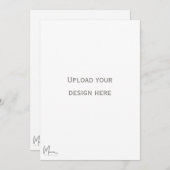 Carte d'invitation recto et verso (Devant / Derrière)