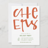 Carte d'invitation Red Cheers Holiday Party (Devant)