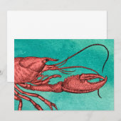 Carte d'invitation Red Lobster Clambake Image vint (Devant / Derrière)