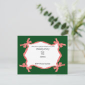 Carte d'invitation Red Ribbon Holiday Party (Debout devant)