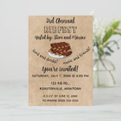 Carte d'invitation Ribfest modifiable (Debout devant)