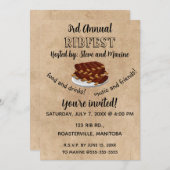 Carte d'invitation Ribfest modifiable (Devant / Derrière)