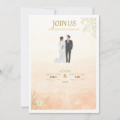 CARTE D'INVITATION ROSE (Devant)