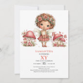 Carte d'invitation rose blush pour les 3 ans de jo (Devant)