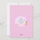 Carte d'invitation Rose Sirènes (Dos)