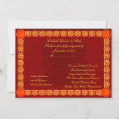 carte d'invitation RSVP de mariage chinois avec do (Dos)