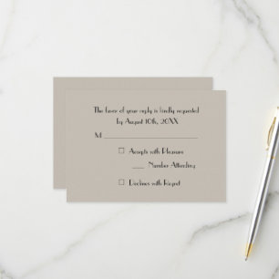 Carte d'invitation RSVP élégante et moderne couleu