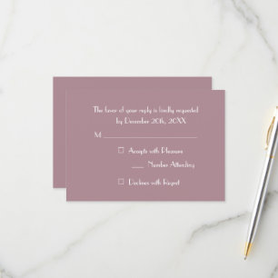 Carte d'invitation RSVP élégante et moderne couleu
