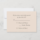 Carte d'invitation RSVP élégante et rustique pour (Devant)
