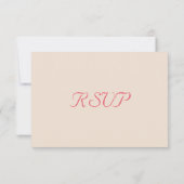 Carte d'invitation RSVP élégante et rustique pour (Dos)