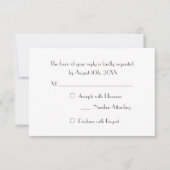 Carte d'invitation RSVP élégante moderne personnal (Devant)