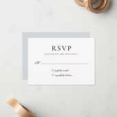 Carte d'invitation RSVP minimaliste simple et élég (Devant/Arrière en situation)
