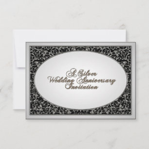 Carte d'invitation RSVP pour les 25 ans de mariage