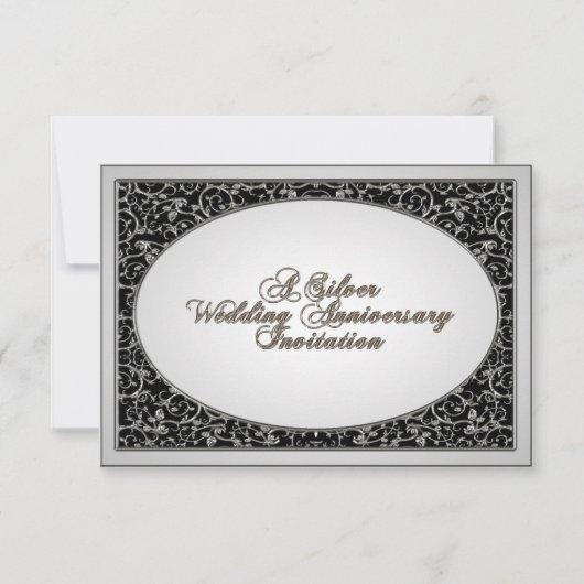 Carte d'invitation RSVP pour les 25 ans de mariage (Devant)