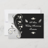 Carte d'invitation RSVP pour les 25 ans de mariage (Devant)