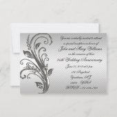 Carte d'invitation RSVP pour les 25 ans de mariage (Dos)