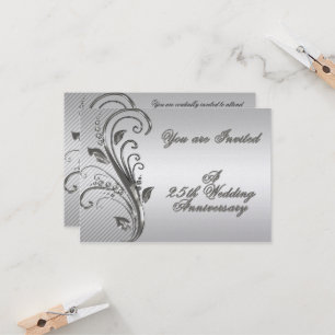 Carte d'invitation RSVP pour les 25 ans de mariage