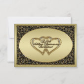 Carte d'invitation RSVP pour les 50 ans de mariage (Devant)