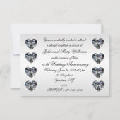 Carte d'invitation RSVP pour les 60 ans de mariage (Dos)