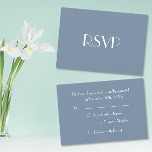 Carte d'invitation RSVP pour Parti bleu moderne