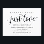 Carte d'invitation Rustic Elopement<br><div class="desc">Cette carte d'invitation à thème rustique est parfaite pour votre réception / fête de mariage. Ajoutez vos détails dans la police noire correspondante / lettrage. #TeeshaDerrick</div>