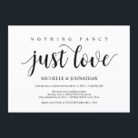 Carte d'invitation Rustic Elopement<br><div class="desc">Cette carte d'invitation à thème rustique est parfaite pour votre réception / fête de mariage. Ajoutez vos détails dans la police noire correspondante / lettrage. #TeeshaDerrick</div>