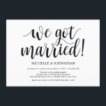 Carte d'invitation Rustic Elopement<br><div class="desc">Cette carte d'invitation à thème rustique est parfaite pour votre réception / fête de mariage. Ajoutez vos détails dans la police noire correspondante / lettrage. #TeeshaDerrick</div>