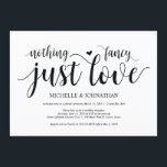 Carte d'invitation Rustic Elopement<br><div class="desc">Cette carte d'invitation à thème rustique est parfaite pour votre réception / fête de mariage. Ajoutez vos détails dans la police noire correspondante / lettrage. #TeeshaDerrick</div>