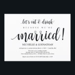 Carte d'invitation Rustic Elopement<br><div class="desc">Cette carte d'invitation à thème rustique est parfaite pour votre réception / fête de mariage. Ajoutez vos détails dans la police noire correspondante / lettrage. #TeeshaDerrick</div>